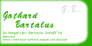 gothard bartalus business card
